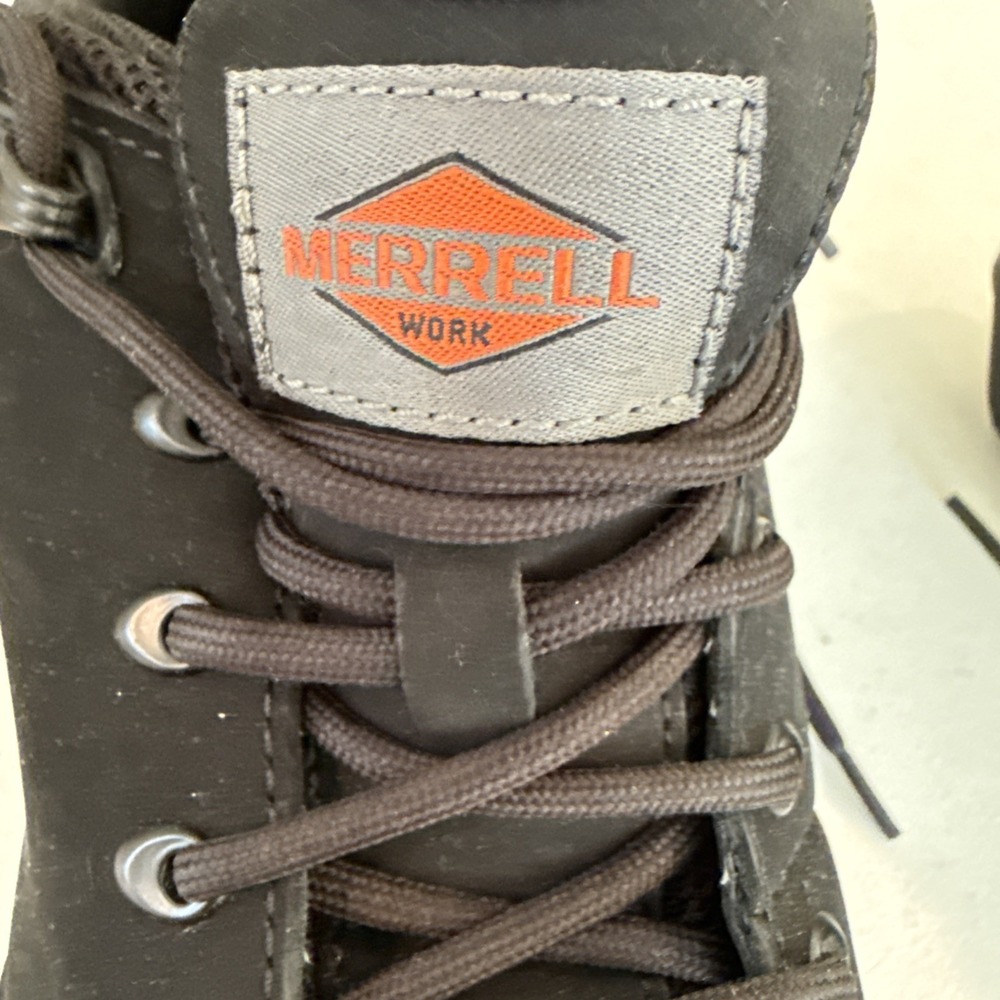 Merrell Work Fullbench  Waterproof Safety Toe Shoes Womens 7.5 M Black Chameleon - Picture 7 of 8